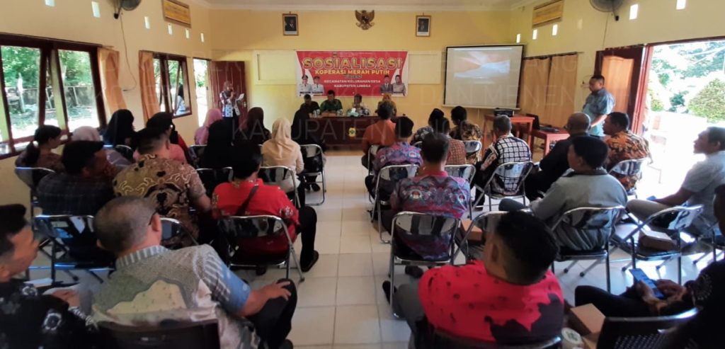 Pemkab Lingga saat sosialisasi pembentukan Koperasi Desa Merah Putih, kemarin. (ft wandi)