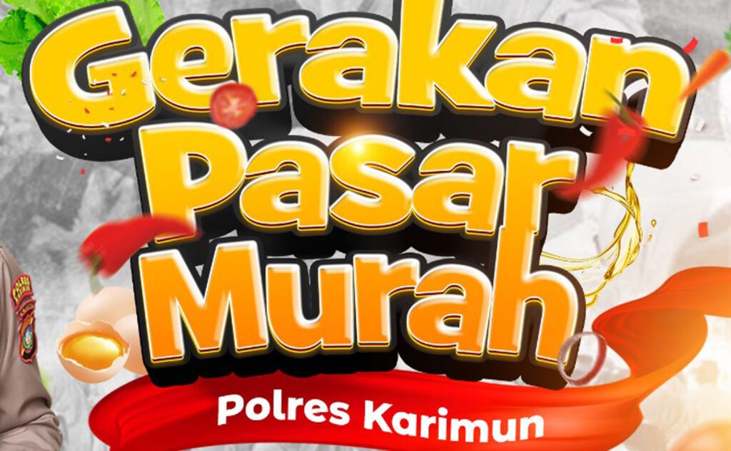 Flyer Gerakan Pasar Murah Polres Karimun. (ft humaspolreskarimun)