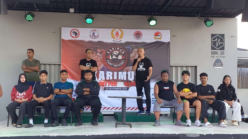 Suasana konferensi Pers Karimun Fight For Glory yang akam dilaksanakan, besok. (ft ricky)