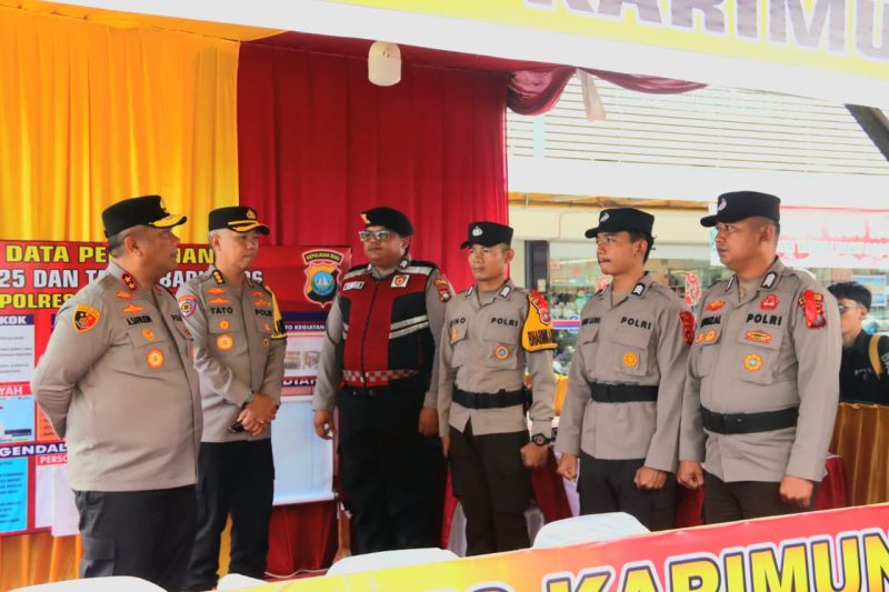 Perkuat Keamanan Nataru, Kapolda Kepri Tinjau Kesiapan Pos Pengamanan di Karimun
