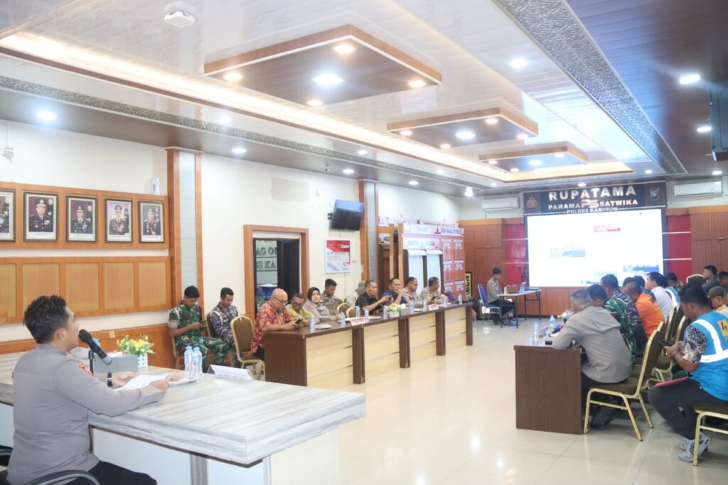 Suasana Rakor Eksternal di Mapolres Karimun, kemarin. (ft msaimi)