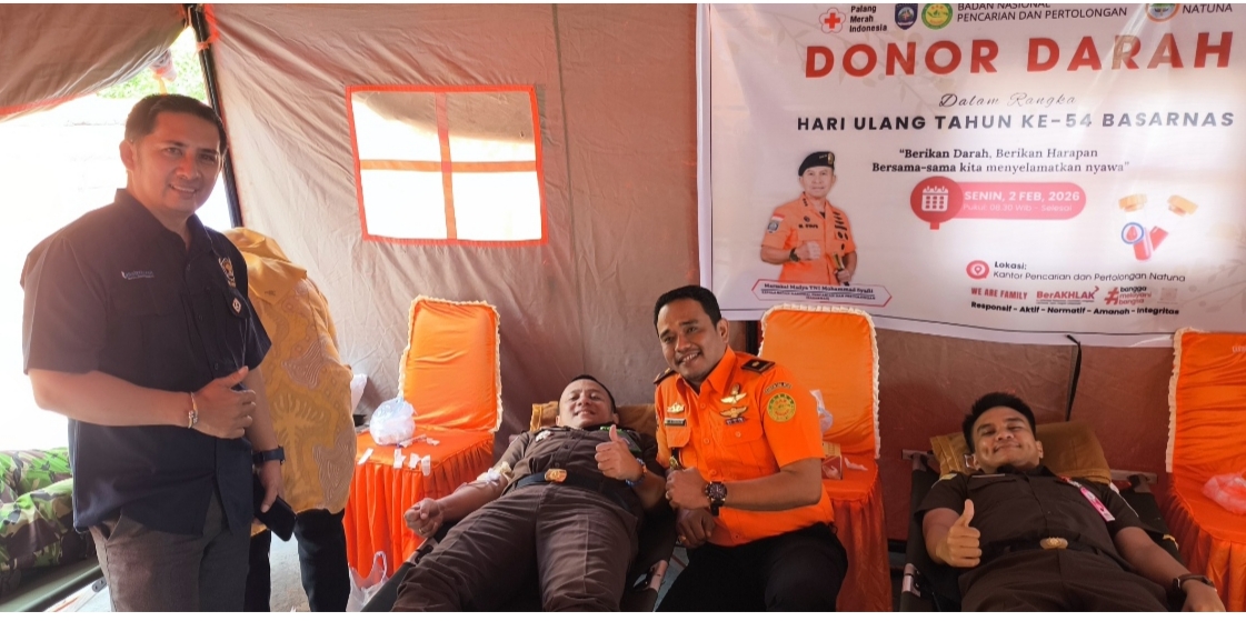 Basarnas Natuna Galang Donor Darah, Bantu Penuhi Kebutuhan Darah di Natuna