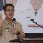 Bupati Iskandarsyah saat sambutan sebuah acara, kemarin. (ft msaimi)