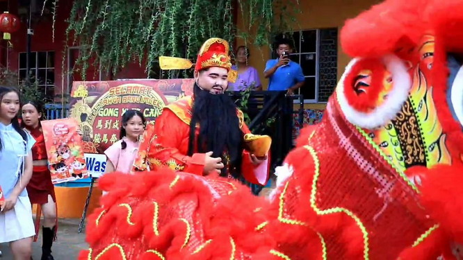 Kemeriahan perayaan Imlek di Inhil, kemarin. (ft muhamad)