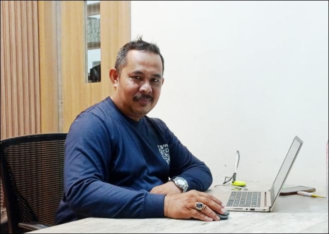 M Arsyad, Ketua Aliansi Media Indragiri. (ft muhamad)