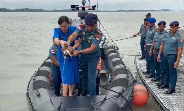 Perkuat Pengamanan Perairan, Danlanal TBK Resmikan Patkamla Pulau Karimun dan Patkamla Donald