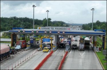 Gerbang Tol Pekan Baru. (ft dishubprovriau)