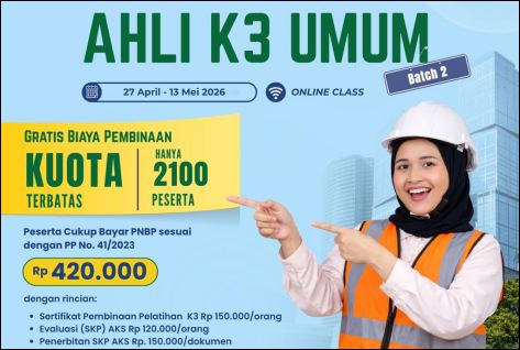 Ahli K3 Umum yang akan diigelar Kemnaker RI, April ini. (ft humaskemnaker)