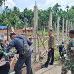 Dandim saat meninjau bagunan KMP, siang tadi. (ft muhamad)