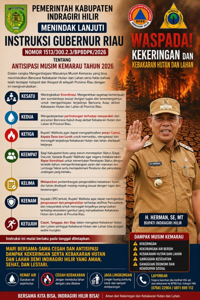 Flyer Imbauan Kebakaran. (ft kominfoinhil)