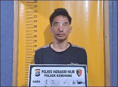 Tersangka di Mapolres Inhil.