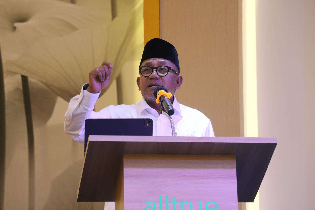 Wako Tanjungpinang Lis Darmansyah saat sambutan di DPRD Tanjungpinang, pagi tadi. (ft kominfotpi)