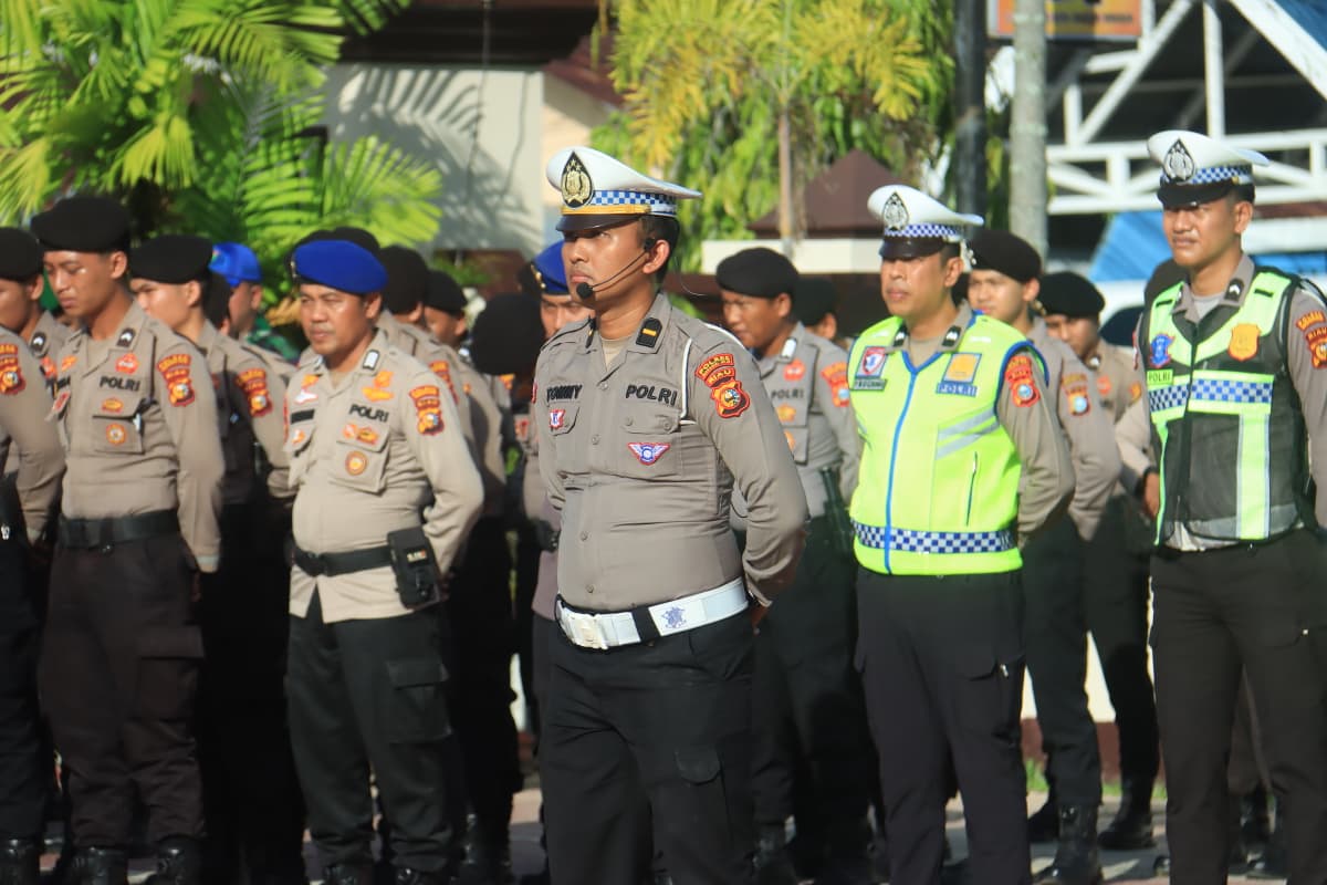 Suasana Apel Pengamanan Malam Takbir Iduladha, pagi tadi. (ft muhamad)